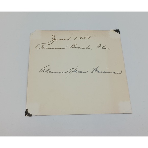 Pretty Woman Posing in One Piece Swimsuit 1951 at Panama Beach Florida 1950s - Picture 5 of 5